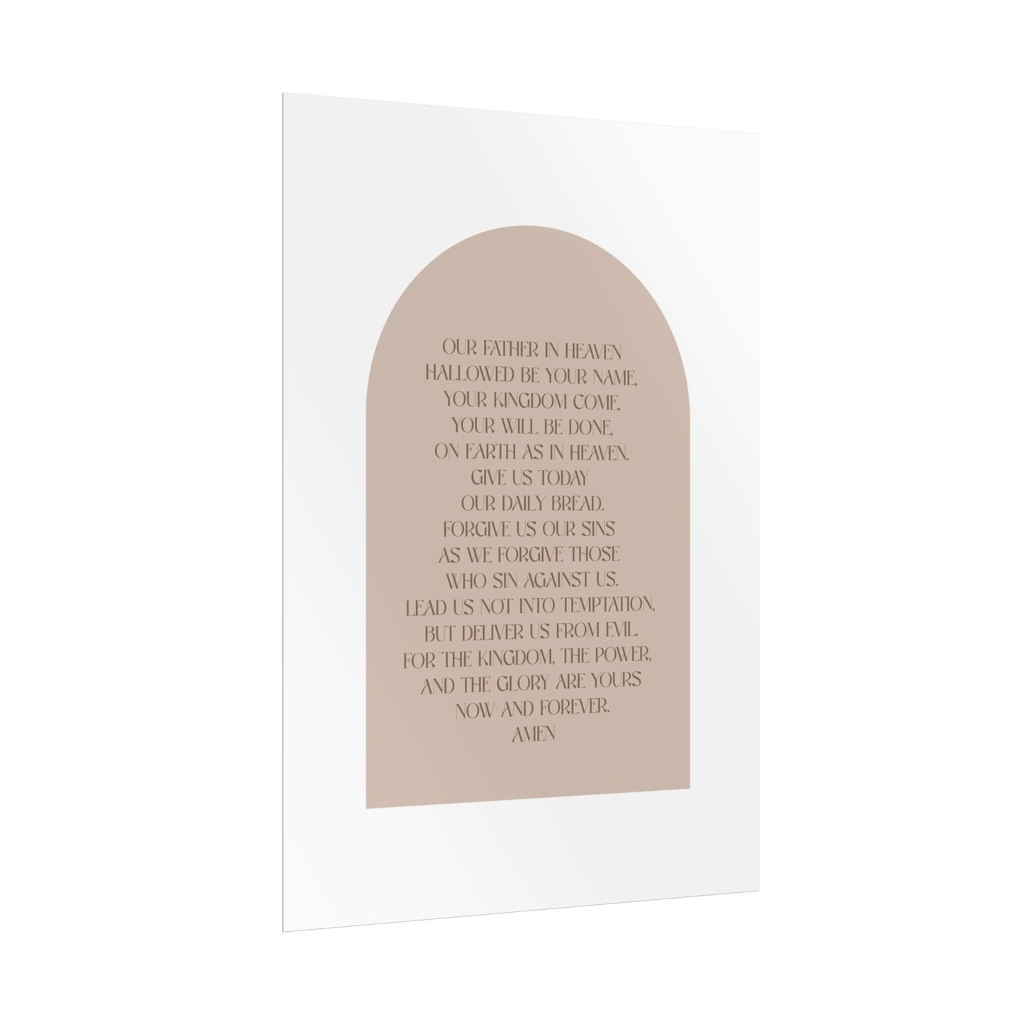 The Lord's Prayer Christian Art Print (Physical)