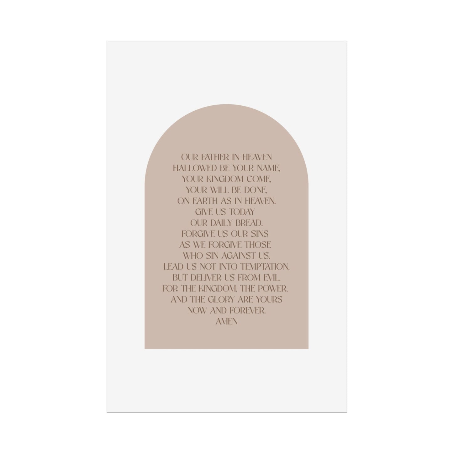 The Lord's Prayer Christian Art Print (Physical)