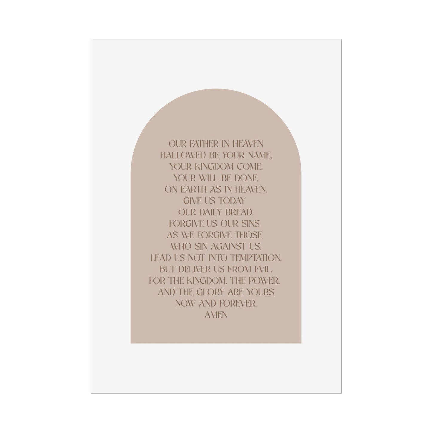 The Lord's Prayer Christian Art Print (Physical)