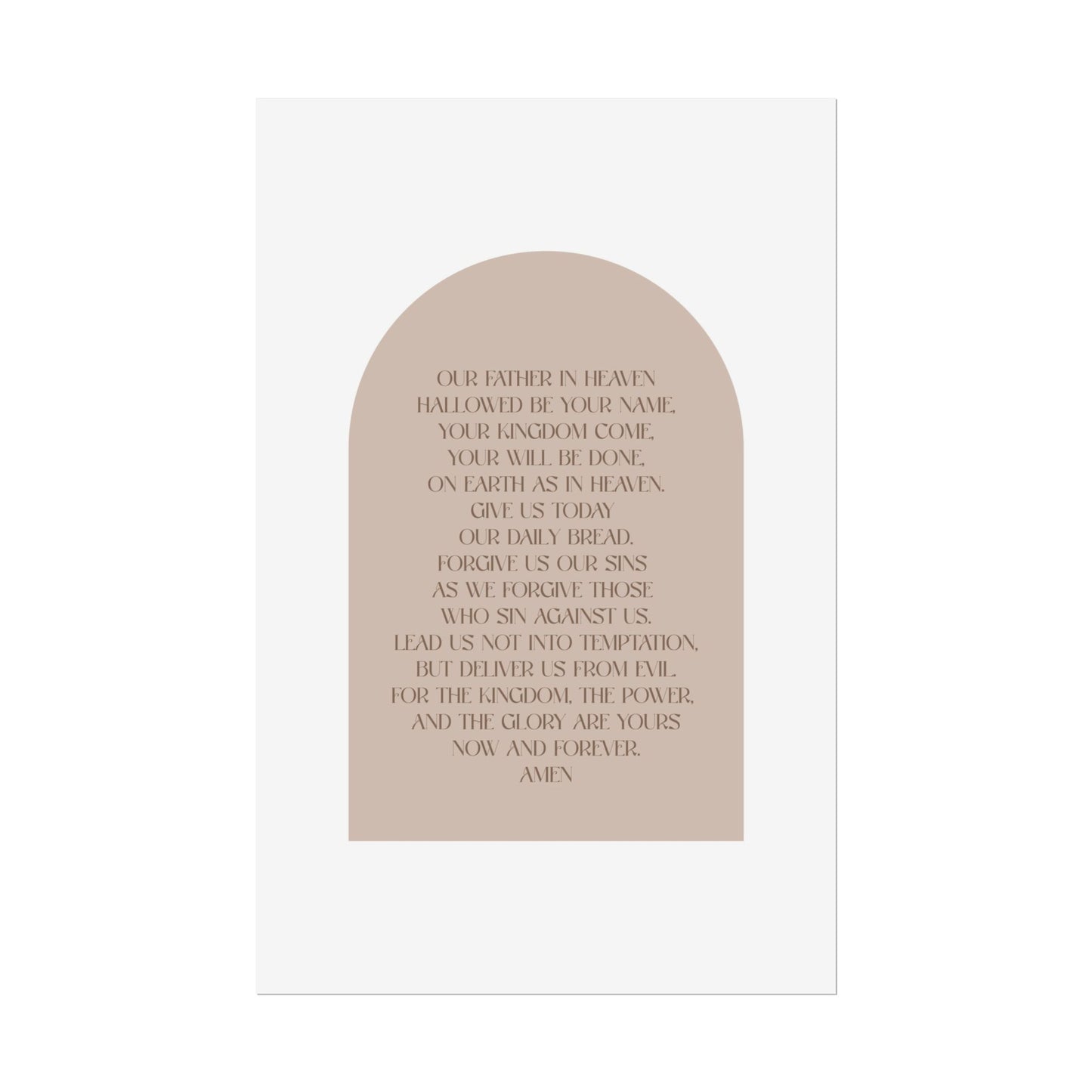 The Lord's Prayer Christian Art Print (Physical)