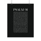 Psalm 91 Christian Art Print - Black (Physical Poster)