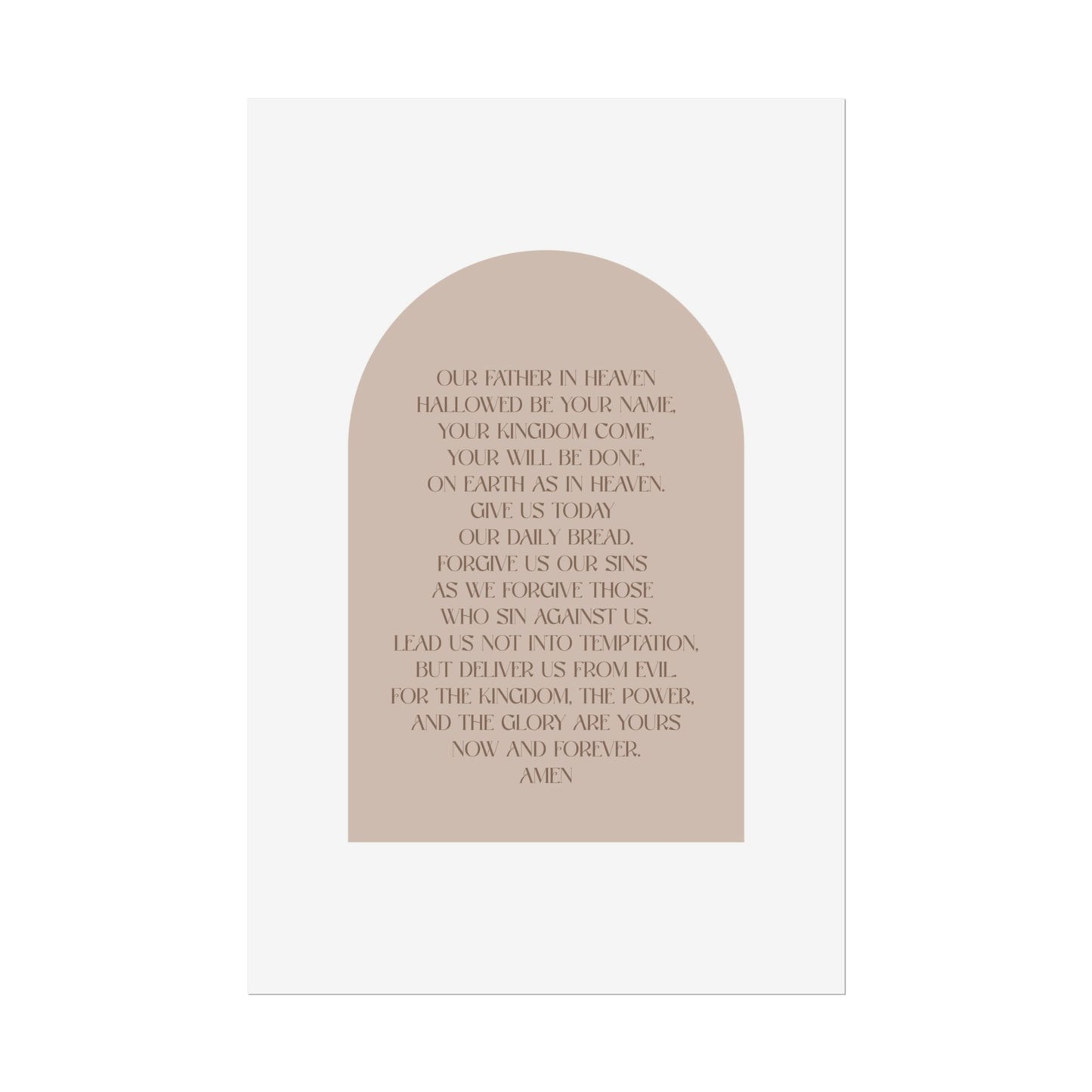 The Lord's Prayer Christian Art Print (Physical)