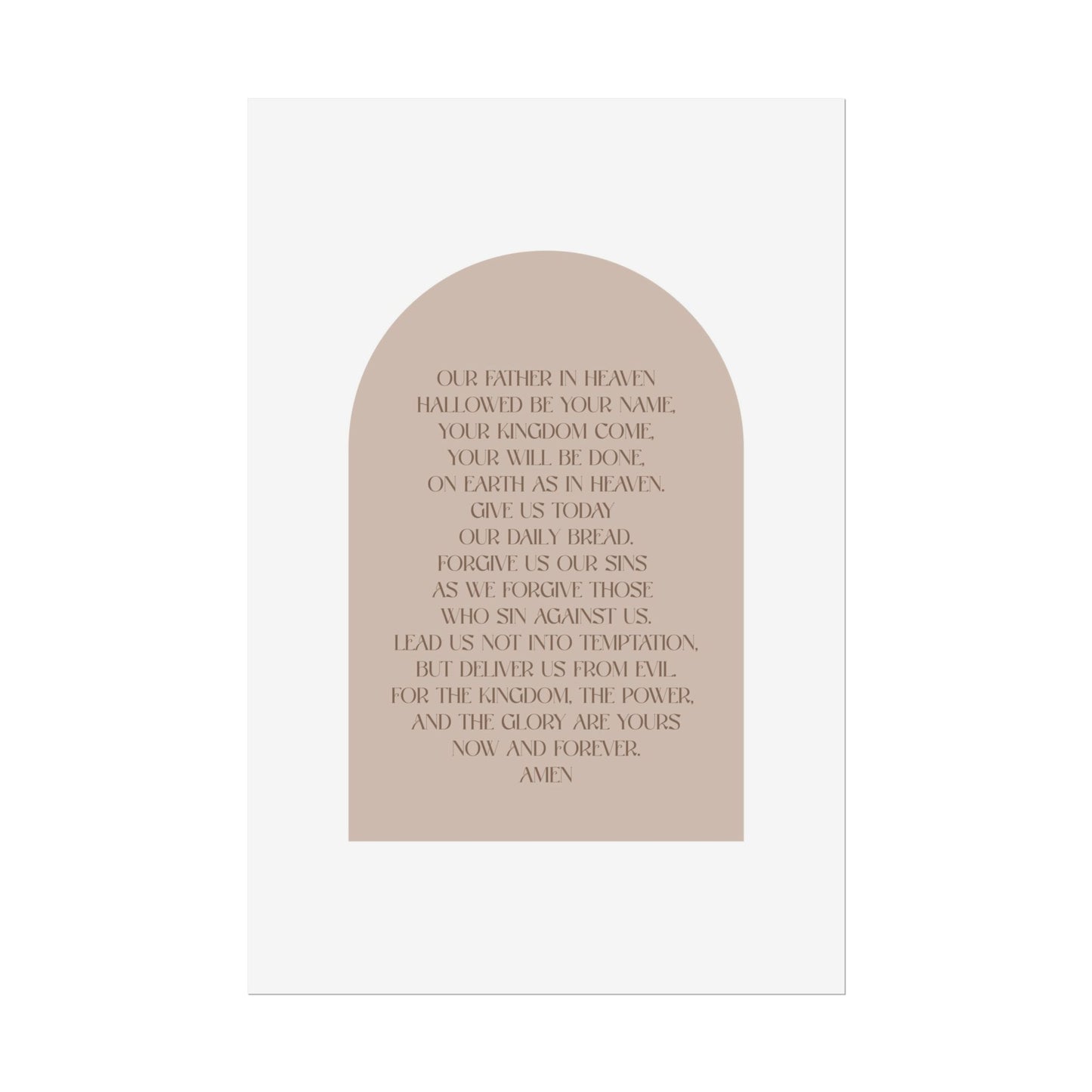 The Lord's Prayer Christian Art Print (Physical)