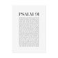 Psalm 91 Christian Art Print - White (Physical Poster)