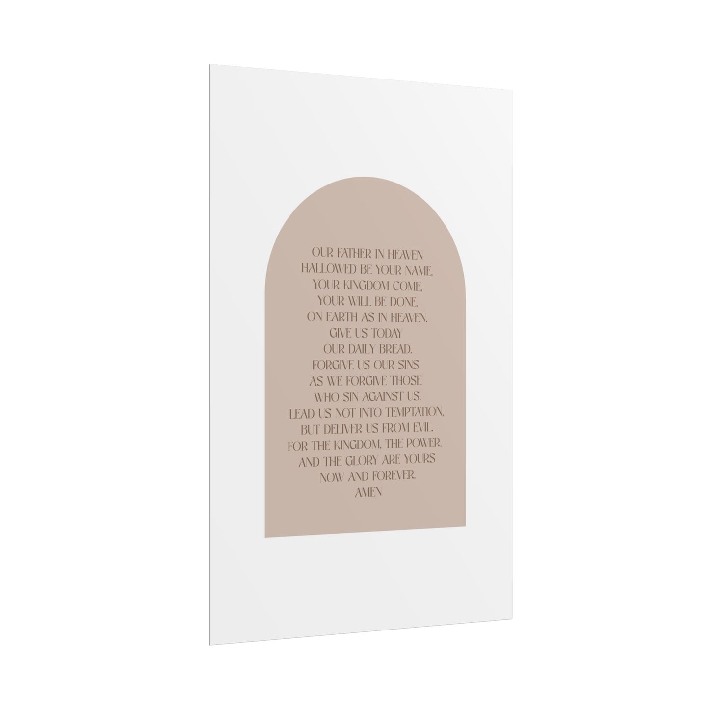 The Lord's Prayer Christian Art Print (Physical)