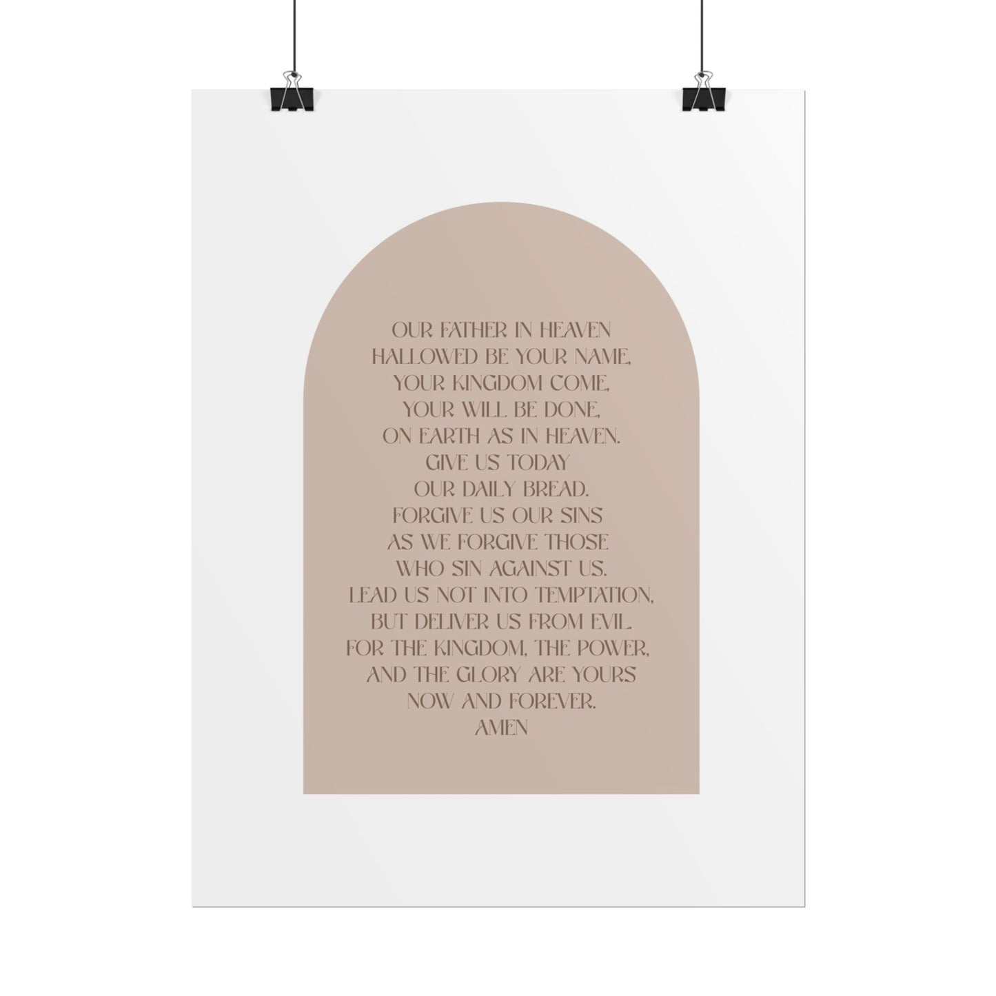 The Lord's Prayer Christian Art Print (Physical)