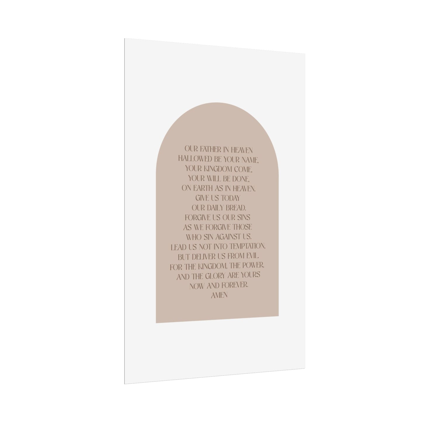 The Lord's Prayer Christian Art Print (Physical)