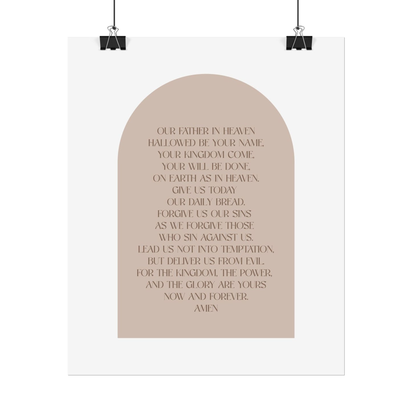 The Lord's Prayer Christian Art Print (Physical)