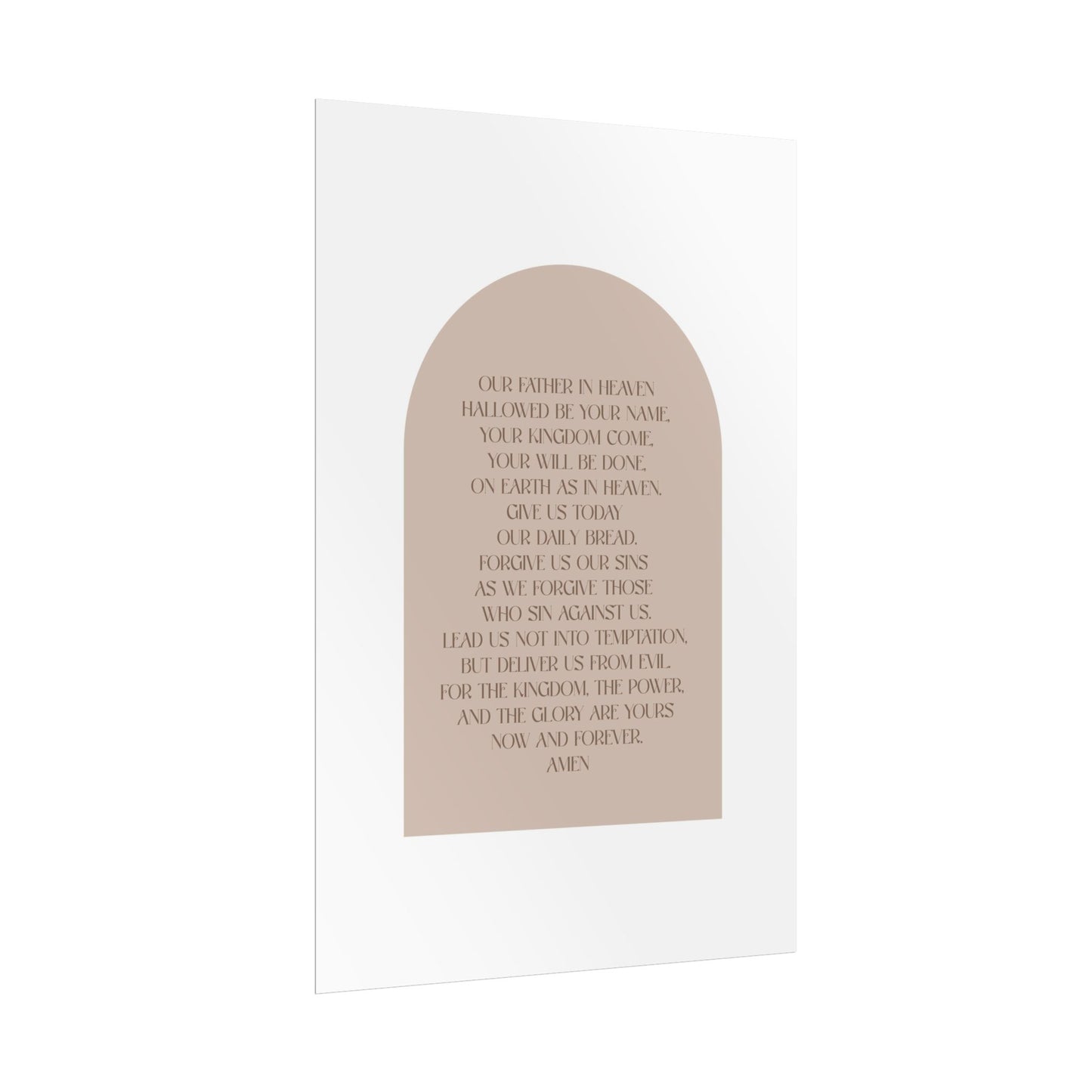 The Lord's Prayer Christian Art Print (Physical)