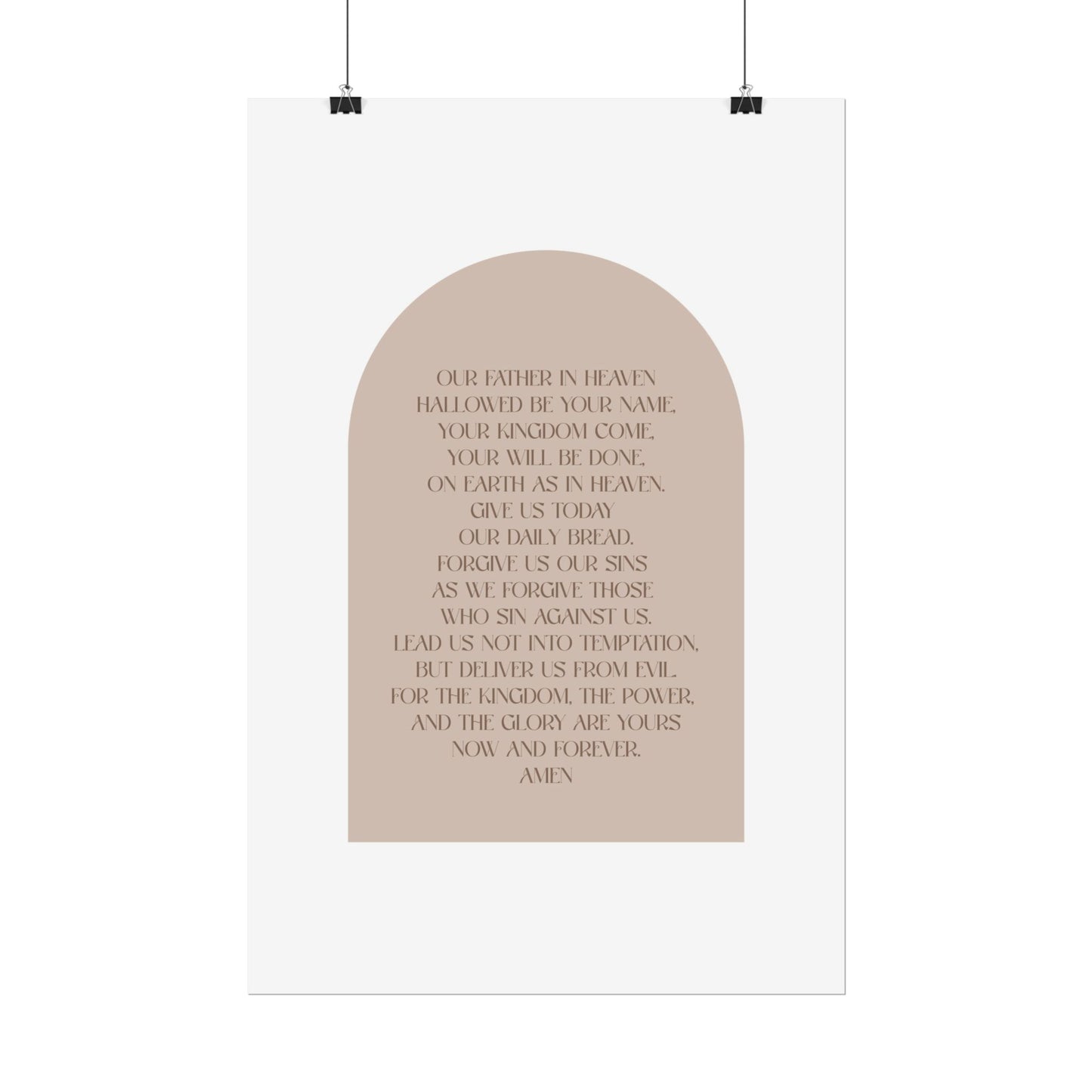 The Lord's Prayer Christian Art Print (Physical)