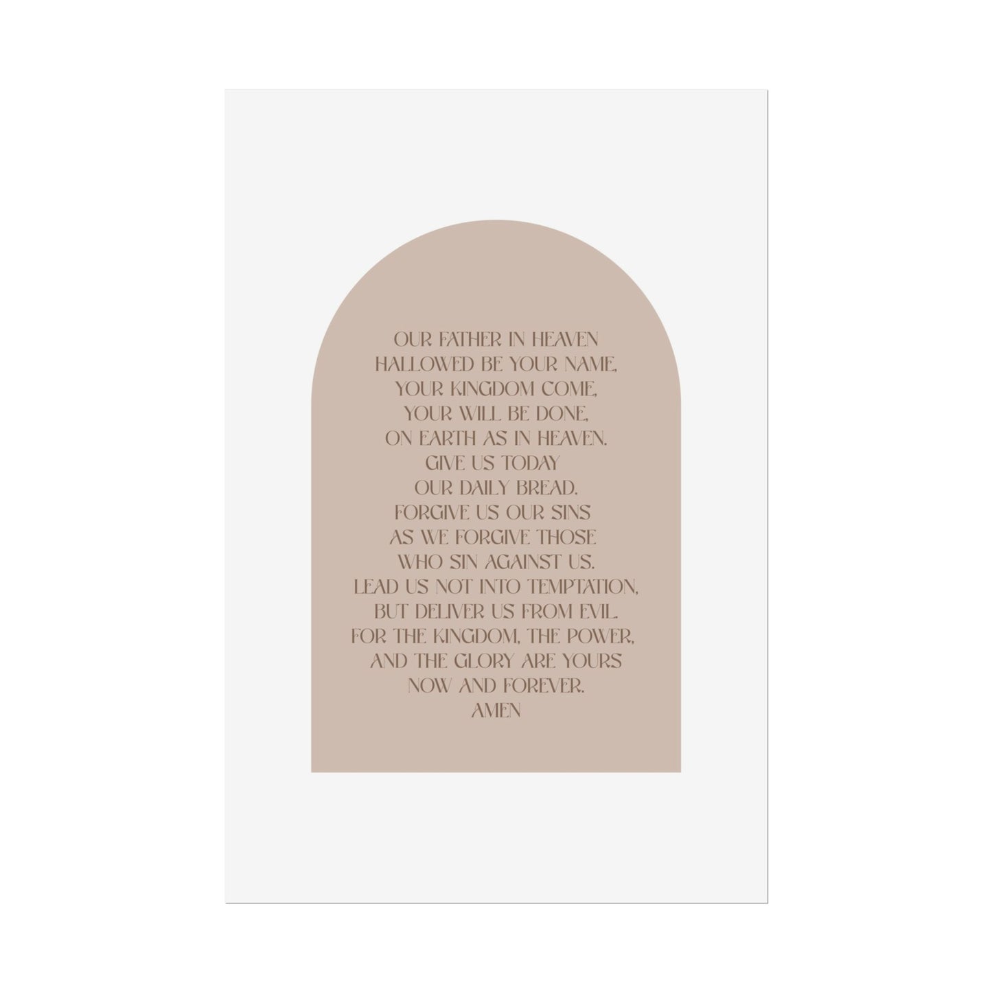 The Lord's Prayer Christian Art Print (Physical)