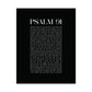 Psalm 91 Christian Art Print - Black (Physical Poster)