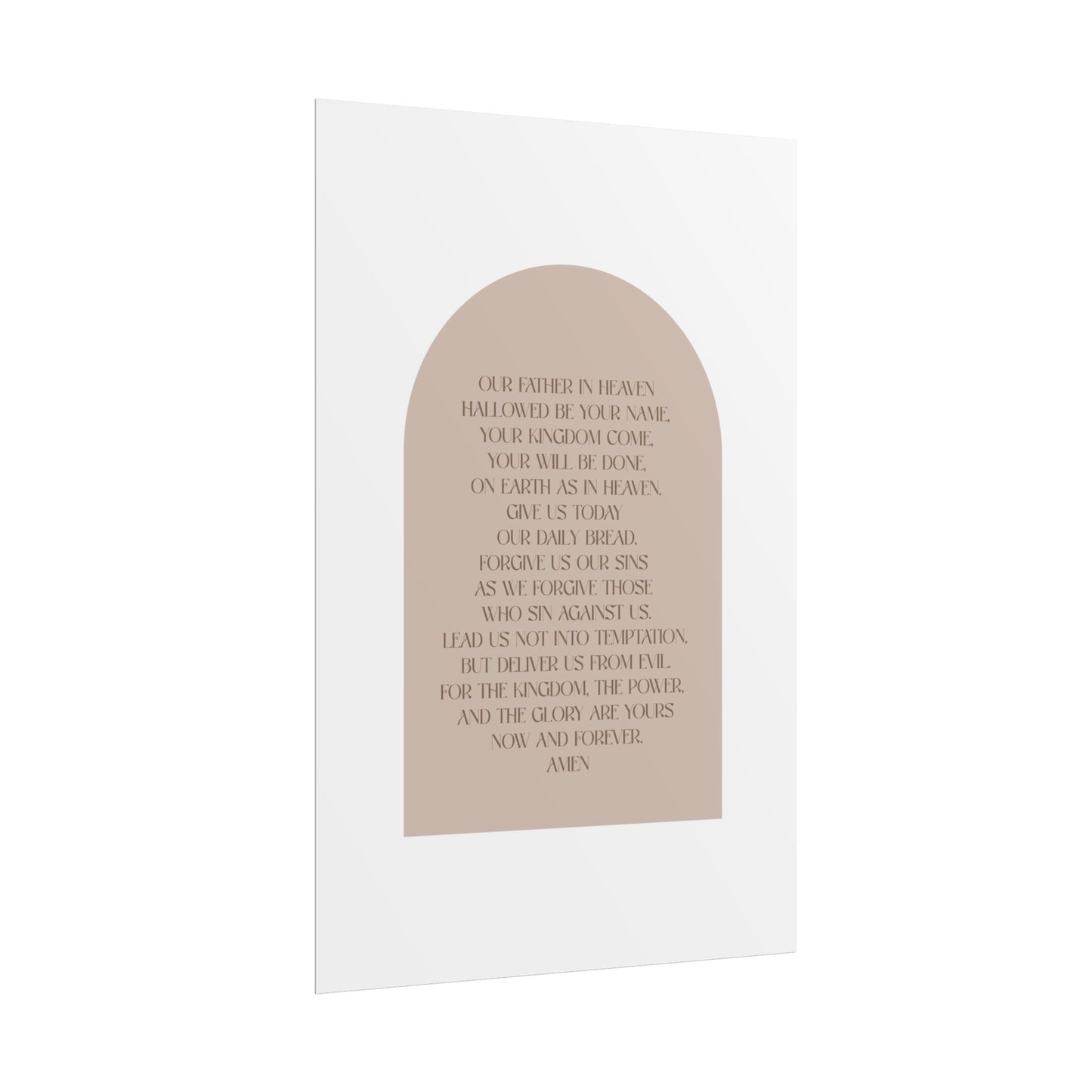 The Lord's Prayer Christian Art Print (Physical)