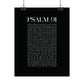 Psalm 91 Christian Art Print - Black (Physical Poster)