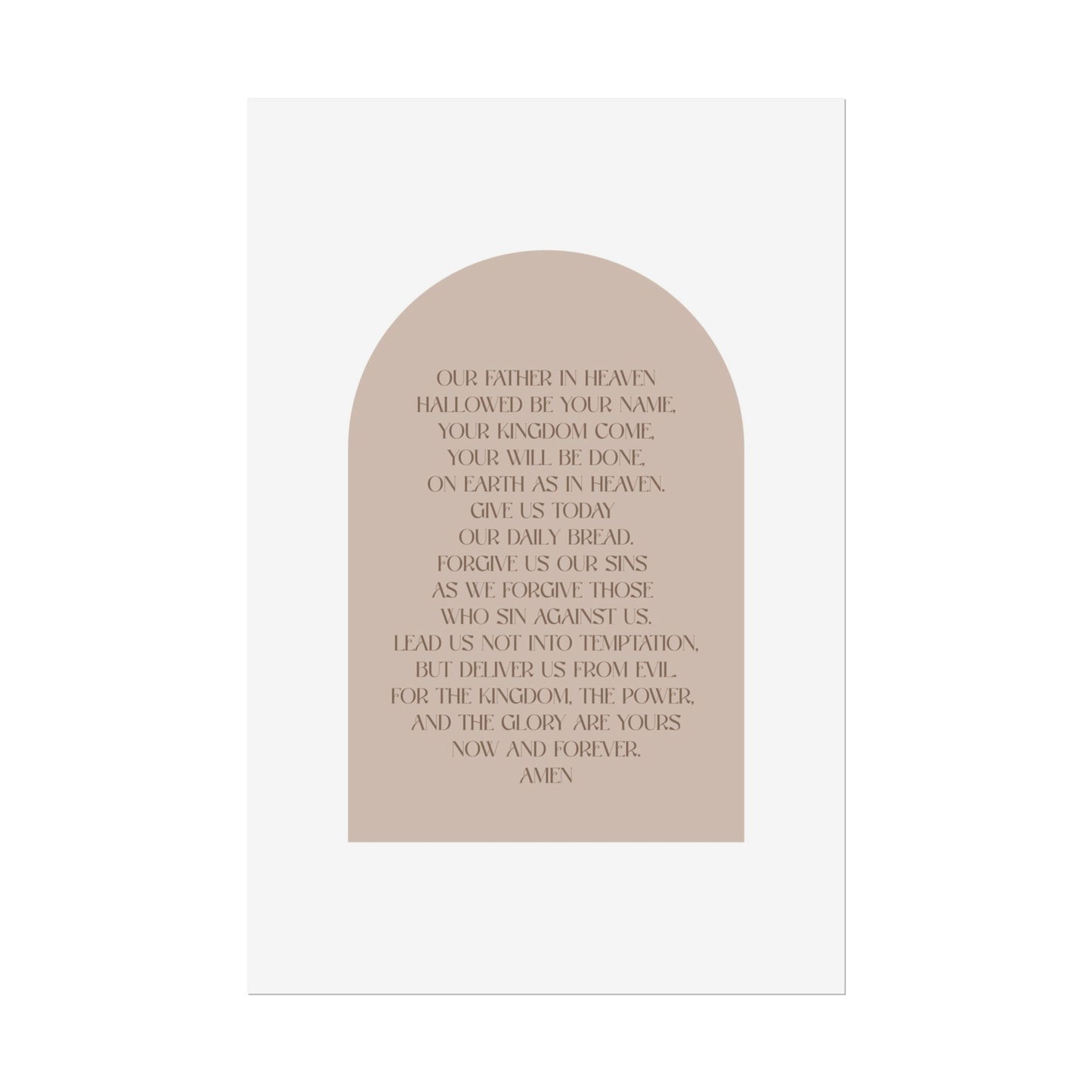 The Lord's Prayer Christian Art Print (Physical)