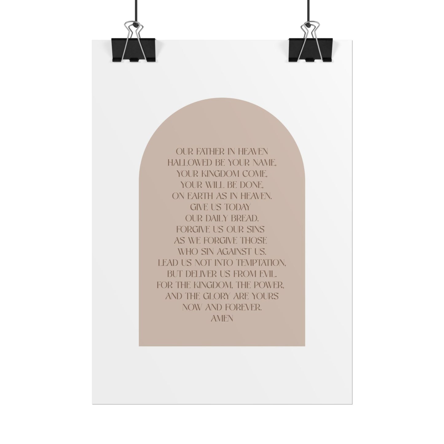 The Lord's Prayer Christian Art Print (Physical)