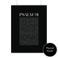 Psalm 91 Christian Art Print - Black (Physical Poster)