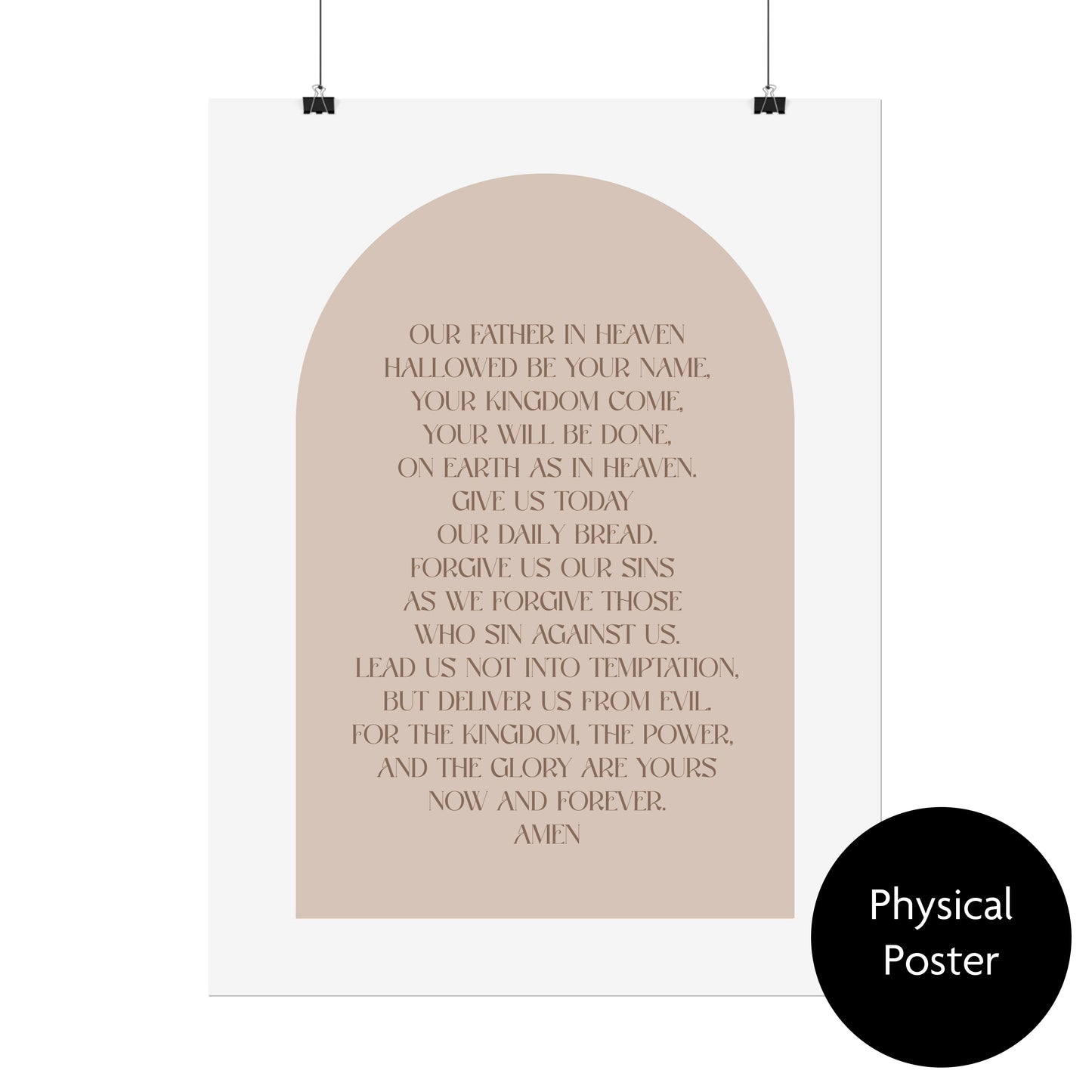 The Lord's Prayer Christian Art Print (Physical)