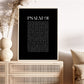 Psalm 91 Christian Art Print - Black (Physical Poster)