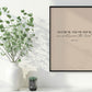 "As for me and my house" Joshua 24:15 Christian Art Print - Latte (Physical Poster)