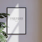 "As for me and my house" Joshua 24:15 Christian Art Print - White (Physical Poster)