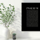 Psalm 91 Christian Art Print - Black (Physical Poster)