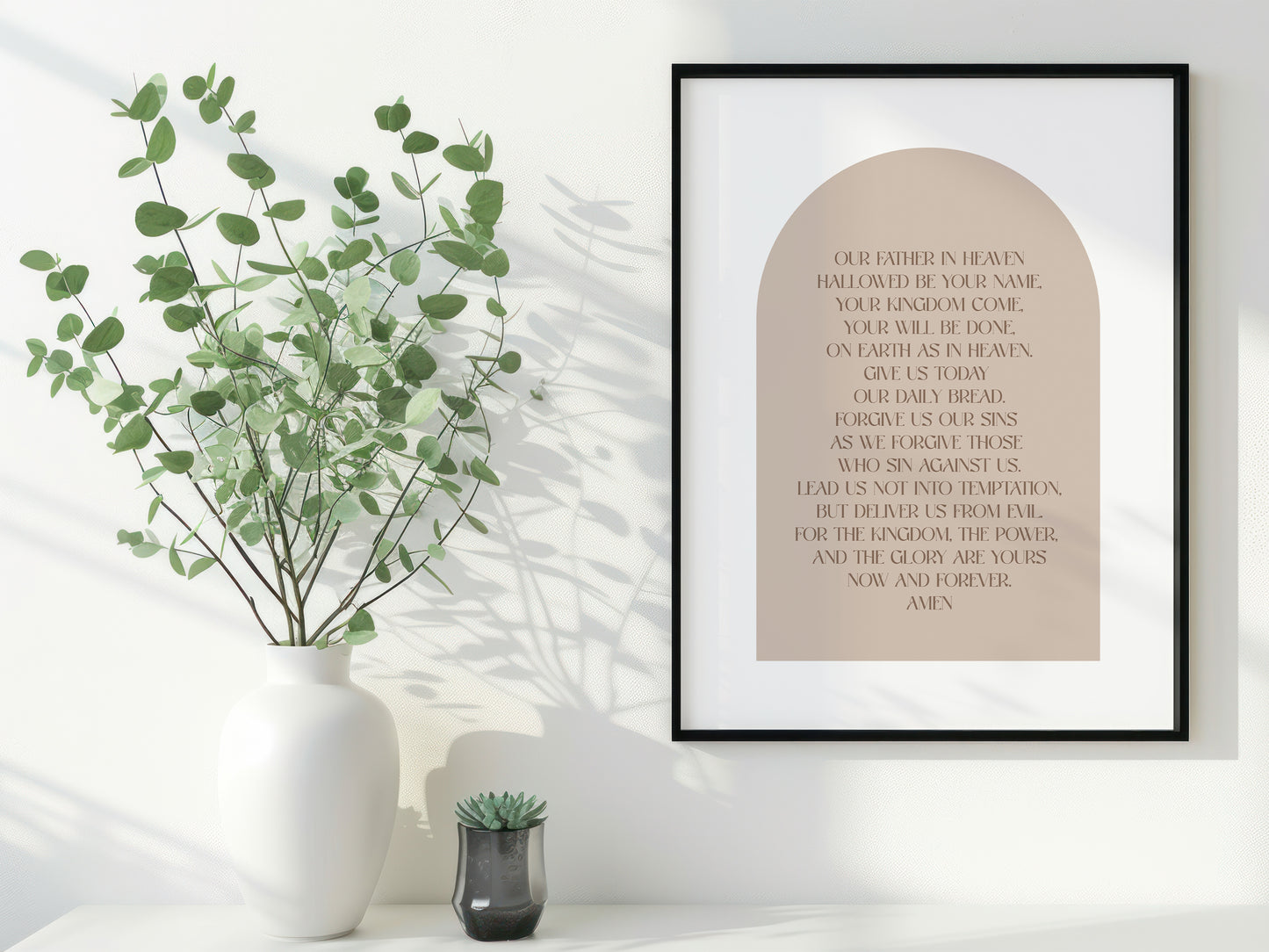 The Lord's Prayer Christian Art Print (Physical)