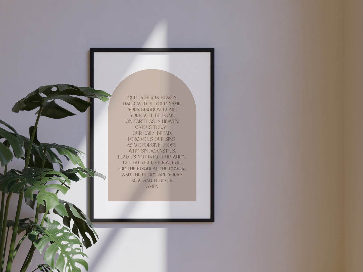 The Lord's Prayer Christian Art Print (Physical)